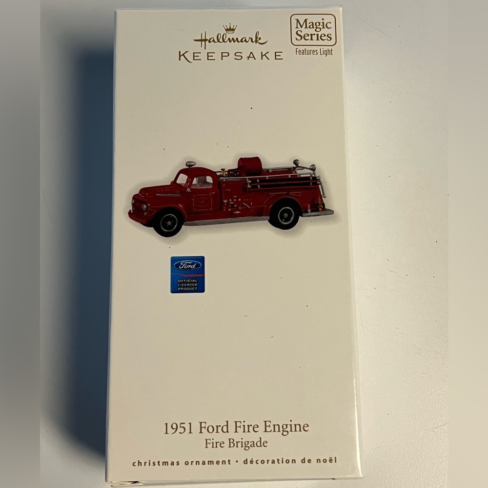 Hallmark 1951 Ford Fire Engine Ornament Box